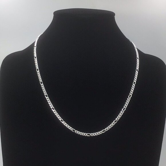 Sterling Silver Figaro Chain 23.1 Grams 4mm 22” New